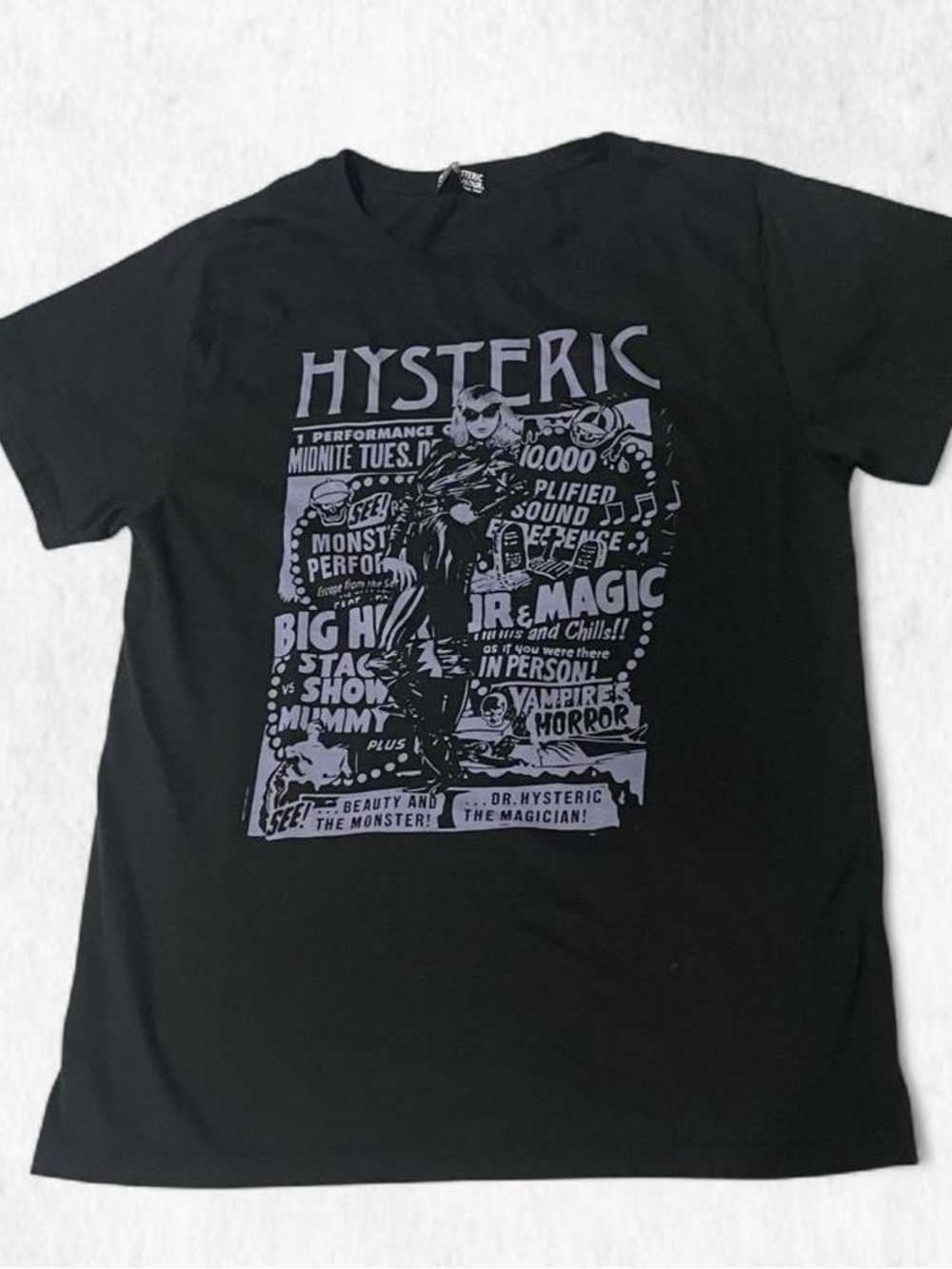 Hysteric Glamour “VAMPIRE HORROR” black t-shirt